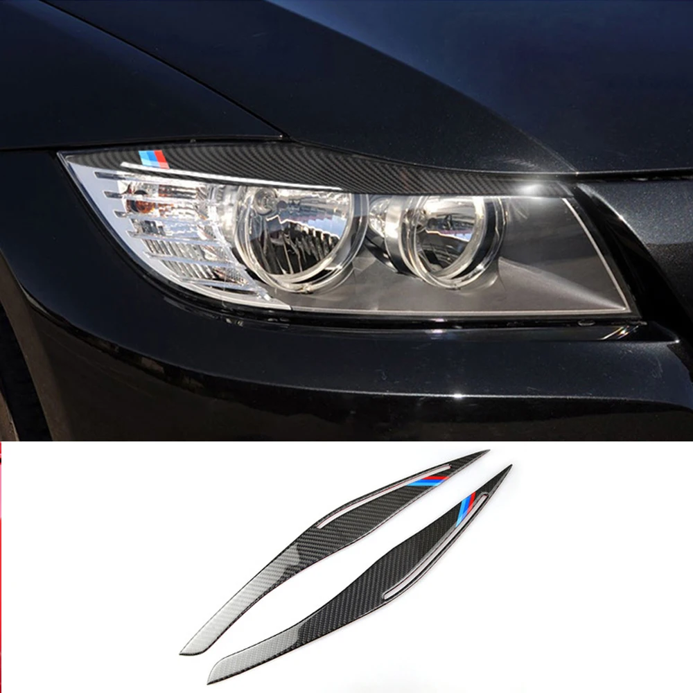 

2 шт., декоративные наклейки для головных фонарей BMW 3 серии E90 318 320i 325i 2009-12