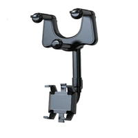 car phone holder rear view mirror phone holder mount 360%c2%b0 rotatable retractable cell phone stand fits most cars