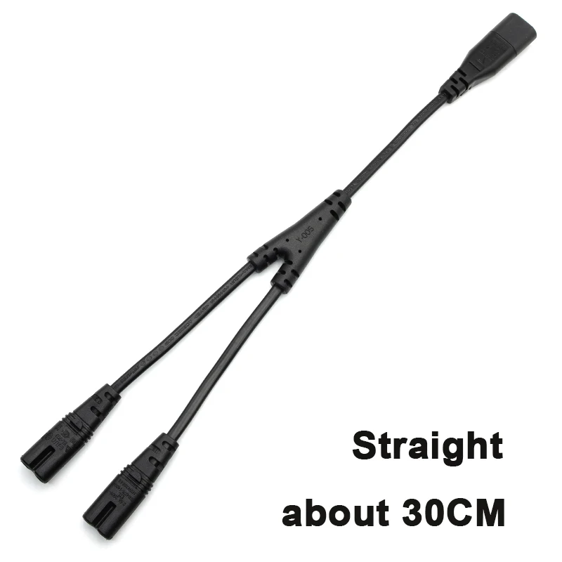 

Кабель питания IEC 320 C8 «папа» на 2 x C7 «мама» Y, разделенный кабель питания, IEC 2-контактный шнур «мама» 8 «папа» на 2 «мама», около 30 см