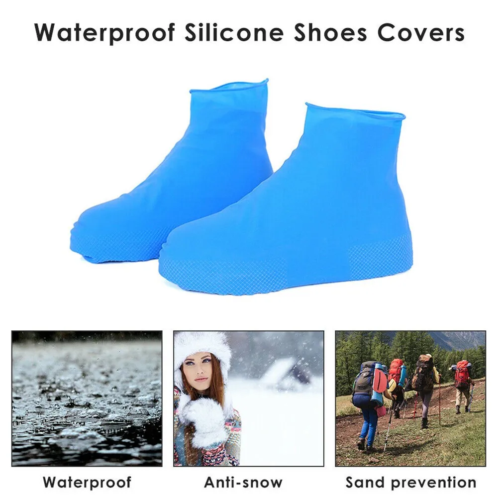 

Silicone Overshoes Rain Waterproof Shoe Covers Boot Cover Protector Rainy Days Non-slip Unisex Wear-resistant Elastic Cycling
