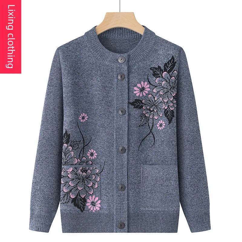 Женский свитер свободного кроя кардиган осенняя коллекция для мам среднего