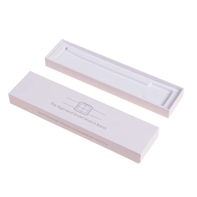 

Exquisite simple style papery package watchbands boxes for Apple Watch Band 45mm 41mm 38mm 42mm 44mm 40mm strap Gift Boxes