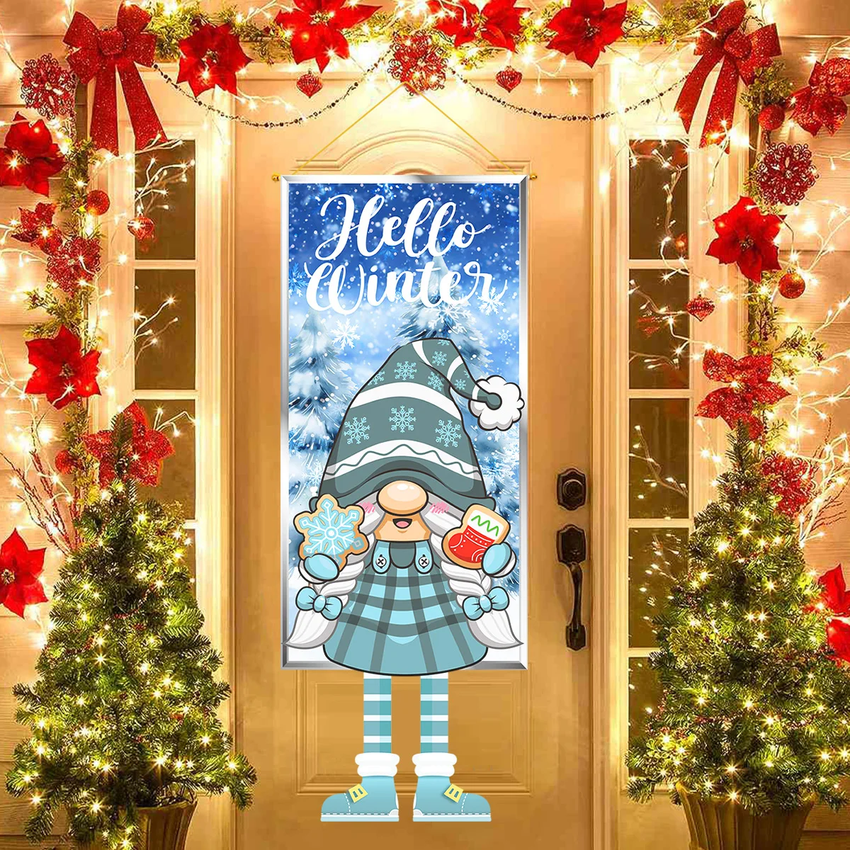 Рождественская безликая кукла подвесной флаг Navidad Natal Noel кулон веселые