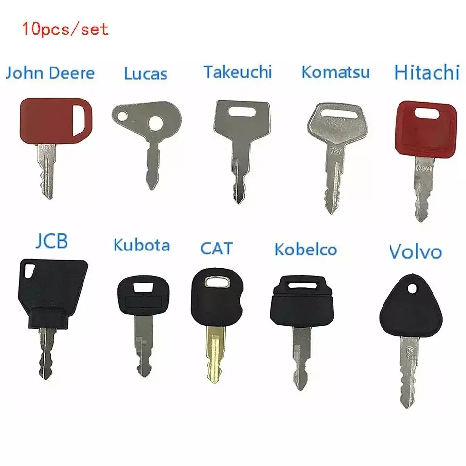 10 ключевых машин набор основных ключей для Hitachi Kubota Komatsu Kobelco