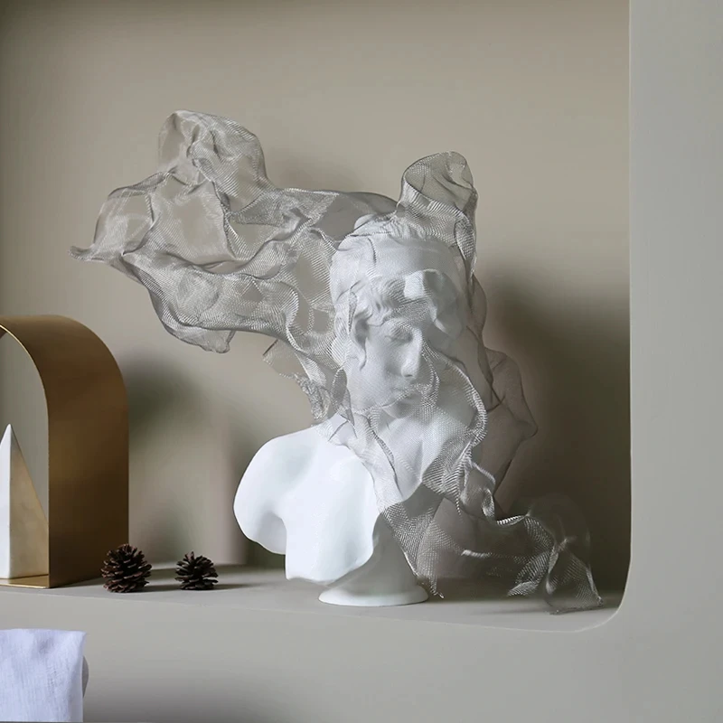 Легкая роскошная золотая вуаль скульптура для девочек орнамент скандинавское