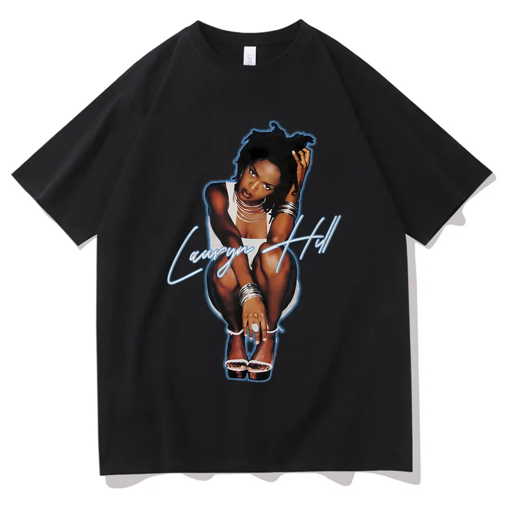 Футболка Лаурин Хилл для мужчин и женщин винтажная рубашка с коротким рукавом