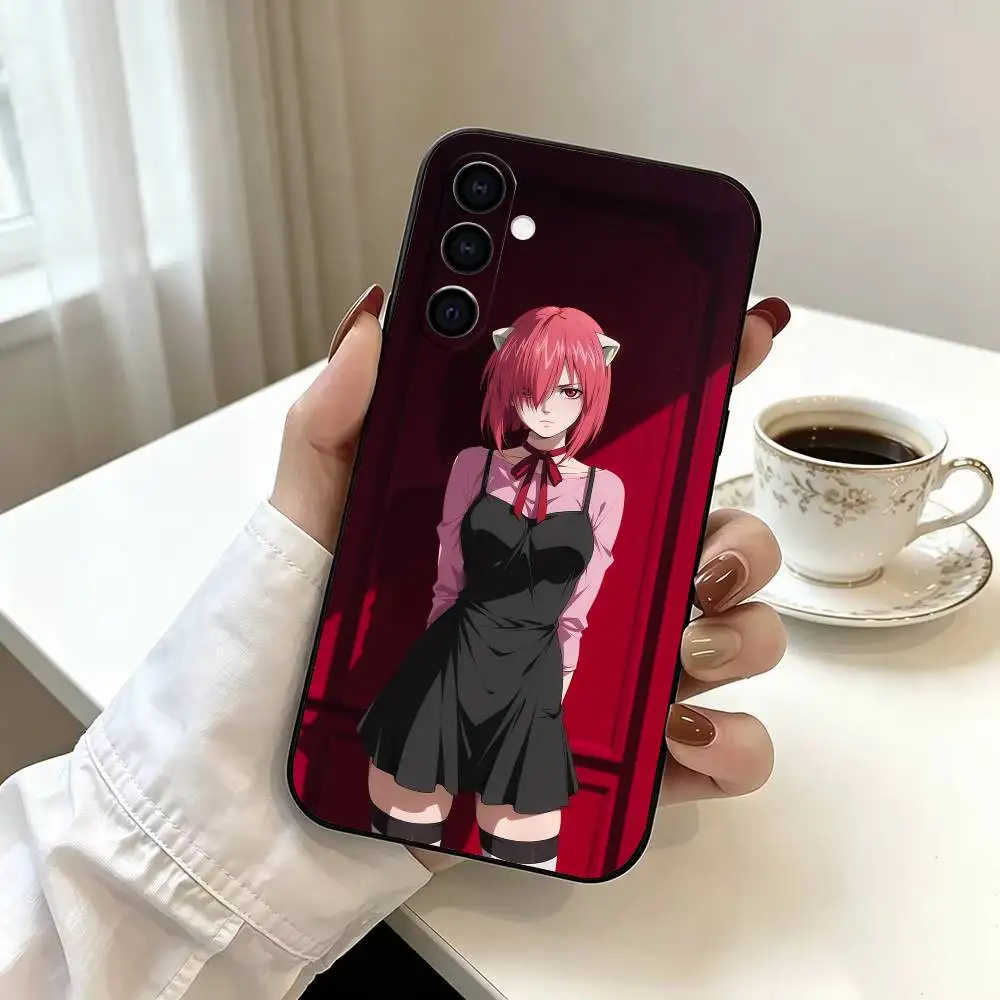 Фото Чехол для телефона Depressing Tragedy Elfen Lied-s из мягкого силикона для Samsung Galaxy A73/A72/A70/A53/A52/A51 - черный №5