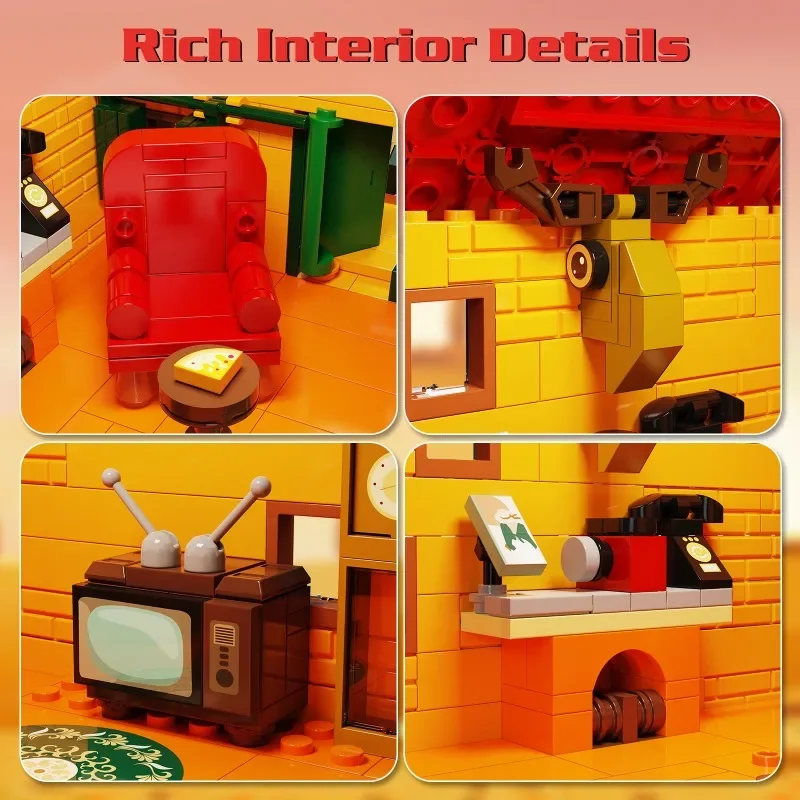 613 шт. MOC классический сериал для кино и телевидения в сборе домики мужество