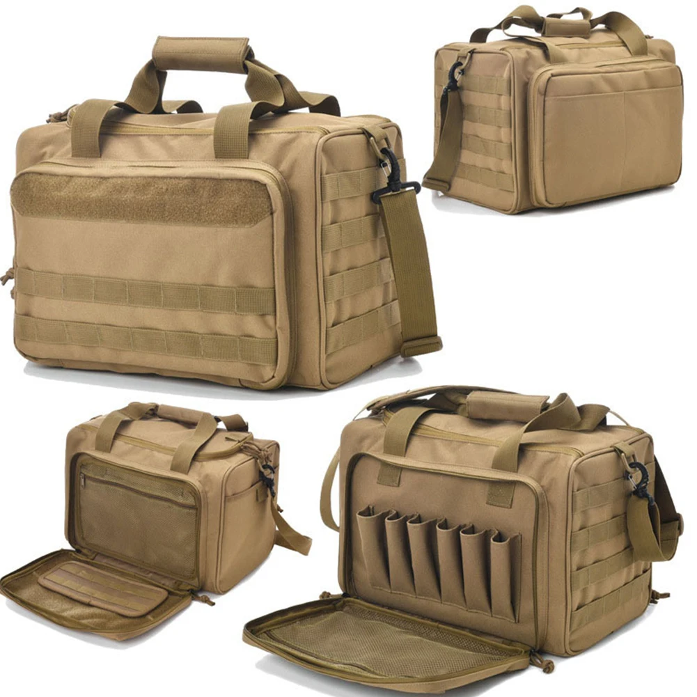 

Molle System Gun Pistol Case Large Capacity 900D Oxford Hunting Tools Sling Bag Multi-functional Compartments Field Army Fan Bag