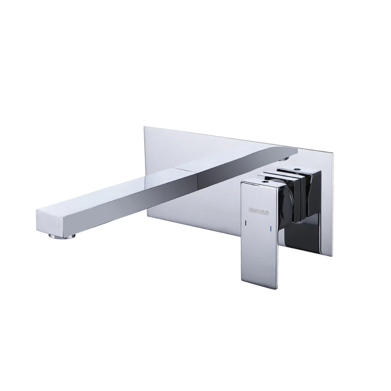 

High quality chrome brass morden bathroom water tap wall mounted basin faucet mixer