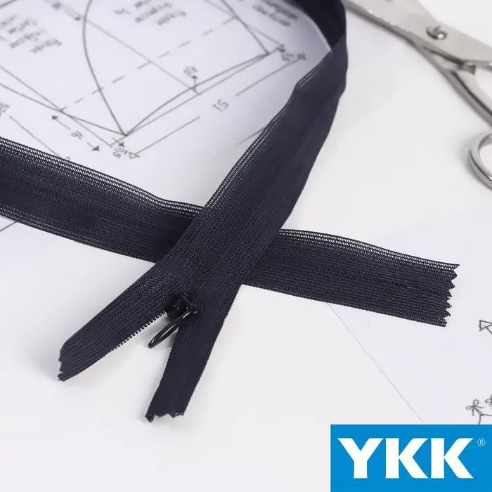 Молния потайная №2 неразъёмная 60 см цвет тёмно-синий | Дом и сад