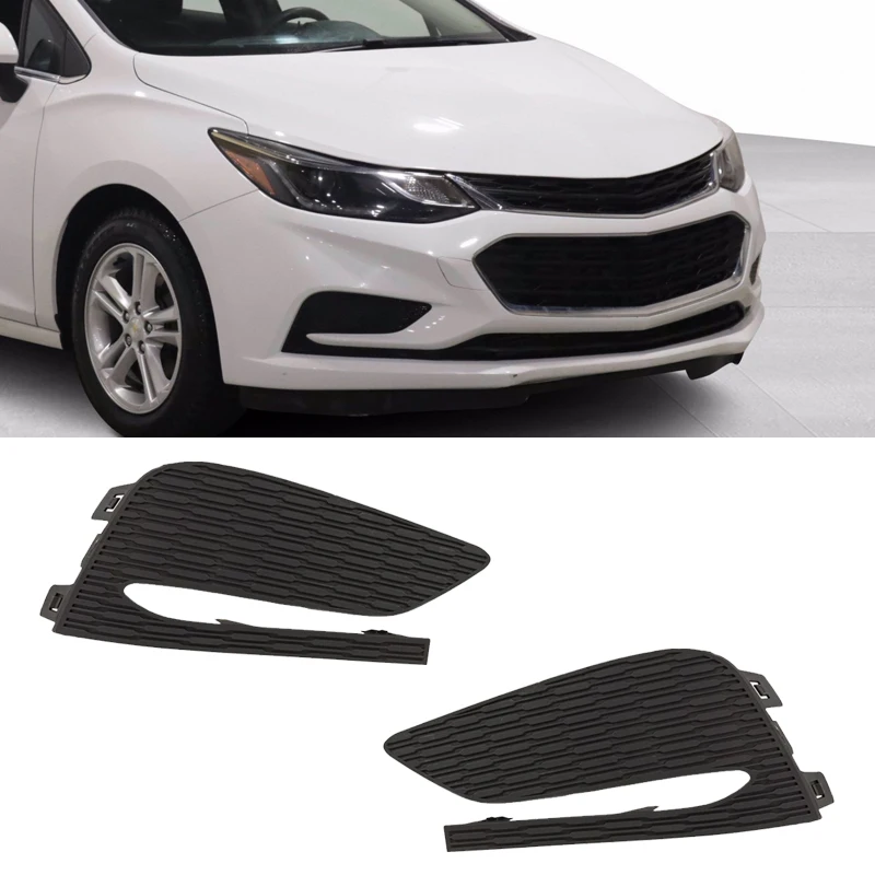 

Без отверстий для освещения для Chevrolet Cruze 2016 2017 2018, передний бампер, решетка противотуманной фары, спортивные аксессуары из сотовой сетки