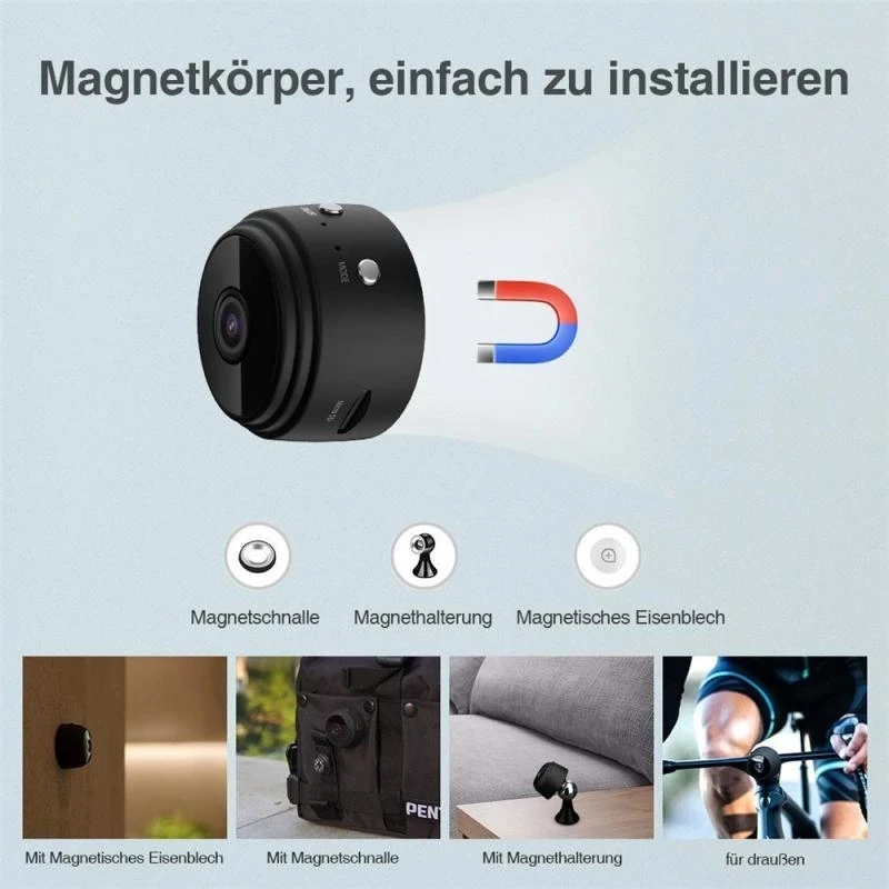 Купи A9 1080P HD IP Mini Camera Security Remote Control Night Vision Mobile Detection Video Surveillance Wifi Camera Hid Den Camera за 376 рублей в магазине AliExpress