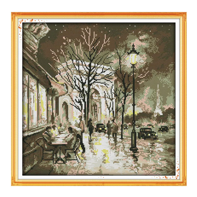 

The beauty of the night cross stitch kit sketch Aida count 18ct 14ct 11ct print embroidery DIY handmade needlework supplies bag