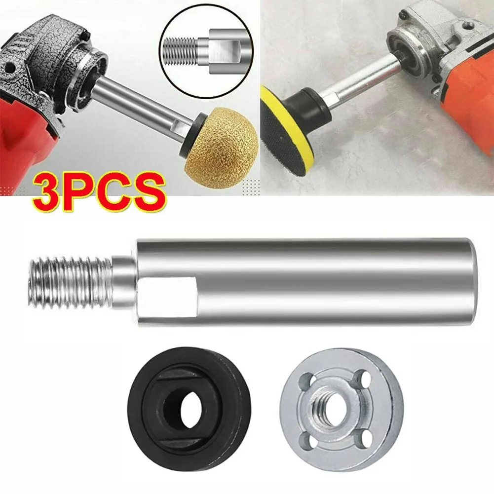 

3pcs Angle Grinder Extension Connecting Rod 80mm M10 Thread Adapter Extension Shaft For Polisher Pad Grinding Connection