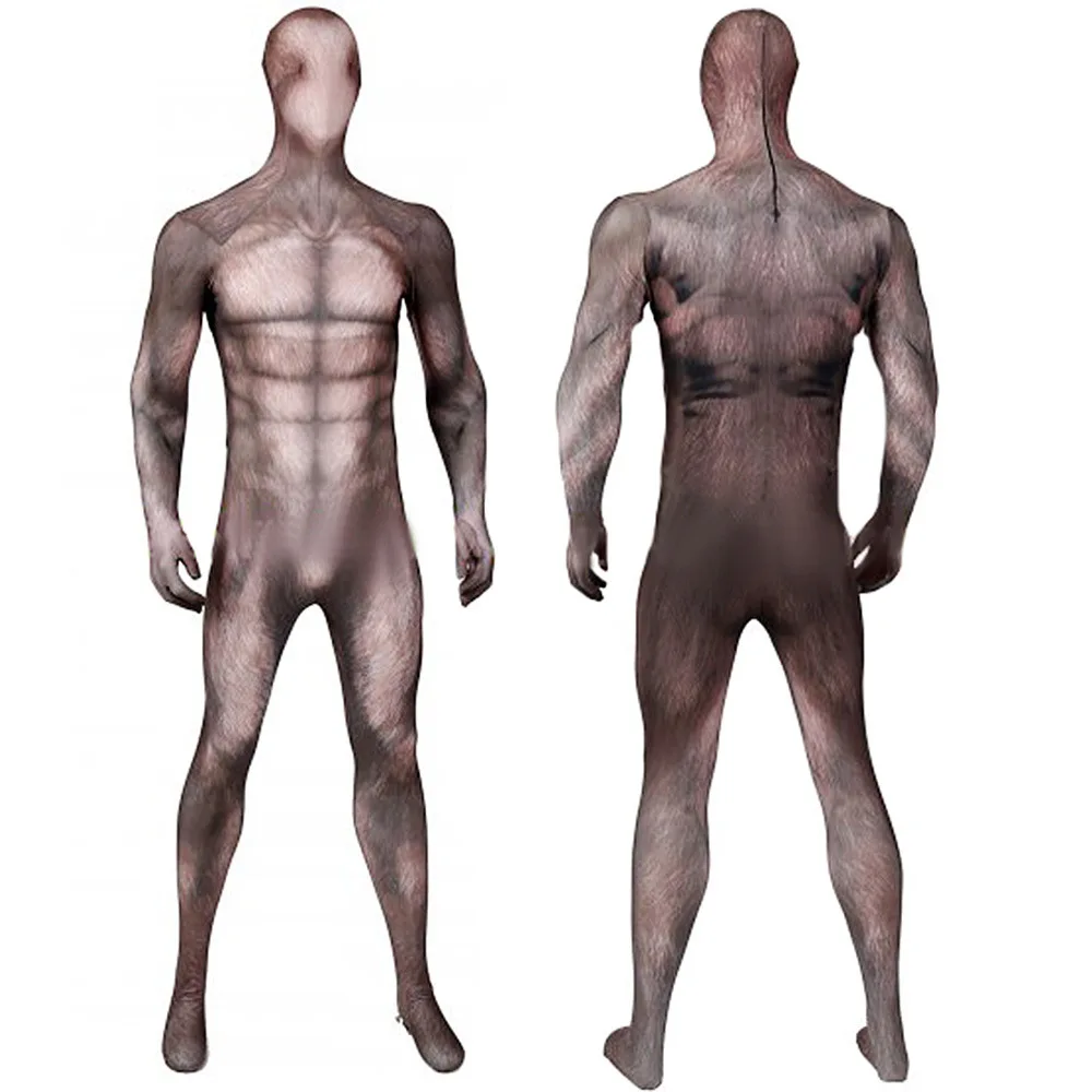 

Brown Huskey Costume Cosplay Superhero Zentai suits Lycra Spandex Bodysuits Jumpsuit Halloween Costume Adut/Kids