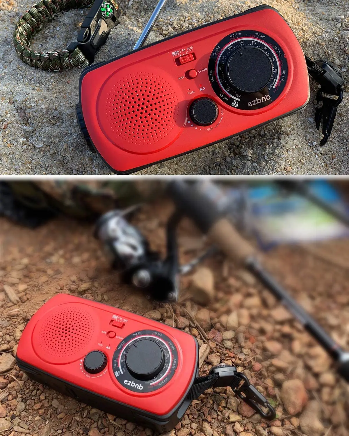 Emergency Solar Hand Crank Portable Radio - NOAA Weather for Household and Outdoor with Am/Fm Flashlight SOS A |