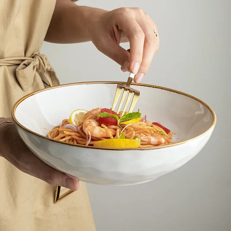 Фарфоровая суповая миска 8 5 дюйма Глубокая Тарелка для рамен и лапши в