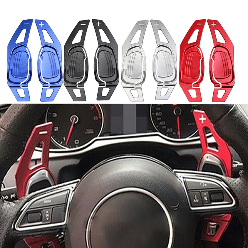 2 шт., автомобильный удлинитель рулевого колеса из алюминиевого сплава для Audi A5 S3 S5 S6 SQ5 RS3 RS6 RS7 2015 2016 Sportback 2 шт., автомобильный удлинитель рулевого колеса из алюминиевого сплава для Audi A5 S3 S5 S6 SQ5 RS3 RS6 RS7 2015 2016 Sportback