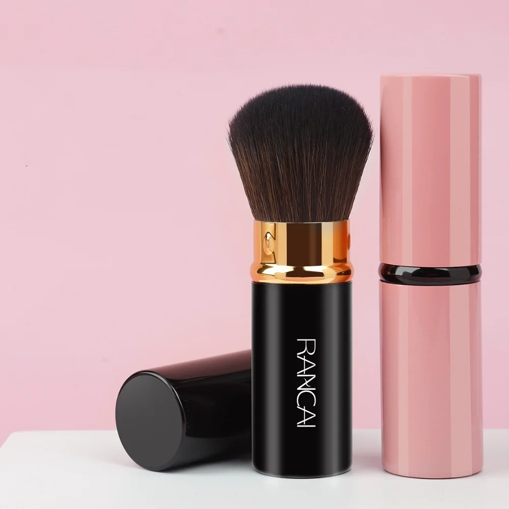 Pink Black Small Retractable Face Powder Powder Blush Highli