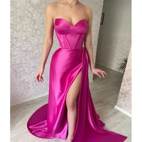 vinca sunny sexy satin mermaid evening dresses long sweetheart high side slit formal prom gowns women long party prom gown 2022