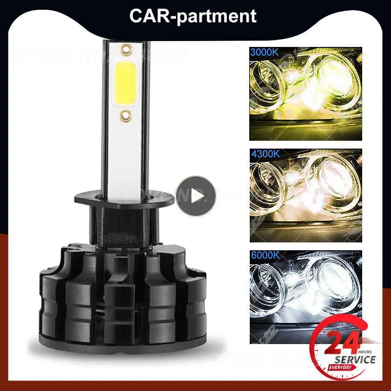 Автомобильные фары, лампы для фар головного света H7 H11, лампы для фар головного света с COB-чипом, лампы головного света H4, H1, H3, H9, H16, H8, лампы головного света 9003, 9005, HB2, HB3, 6000K, триколор, автомобильная противотуманная лампа