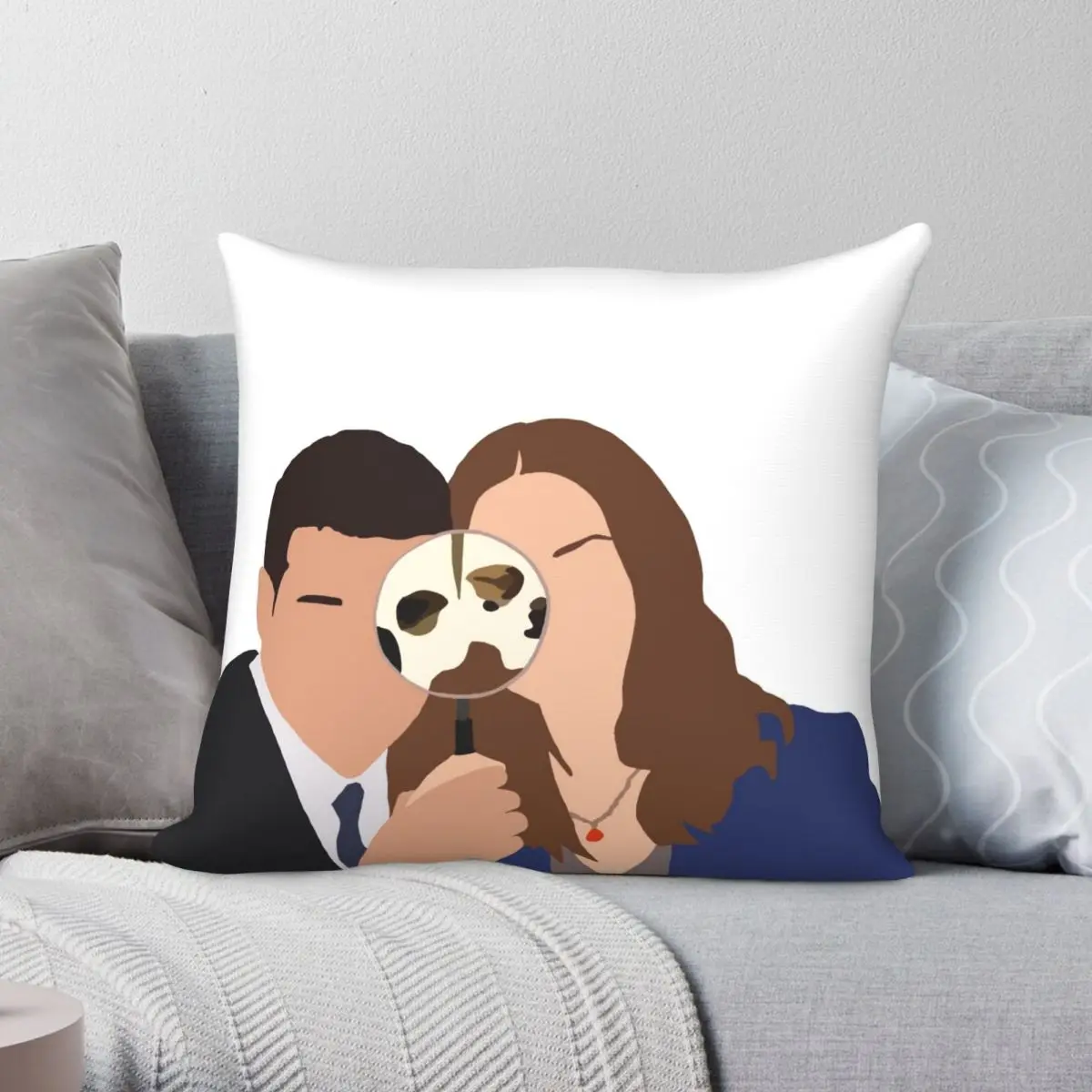 

Квадратный чехол для подушки Bones стенд Brennan, полиэстеровый льняной бархатный креативный чехол на молнии, декоративная подушка, чехол для дет...