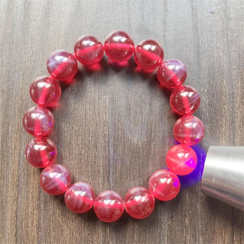 Браслет с красным Рубином 12 мм