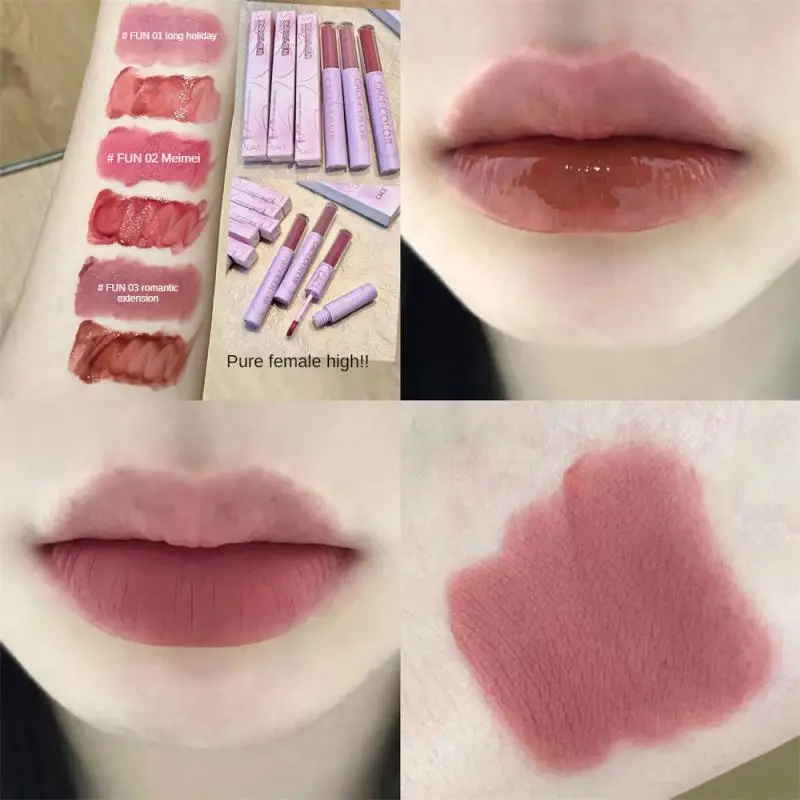 

Double-head Lipstick Liquid Matte Velet Non-stick Cup Lip Gloss Waterproof Non-stick Cup Long-lasting Sexy Red Lip Tint Makeups