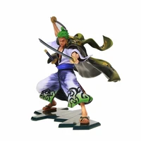 24cm anime one piece anime figure roronoa zoro three knife flow the country of peace warrior pvc collection model toys gift