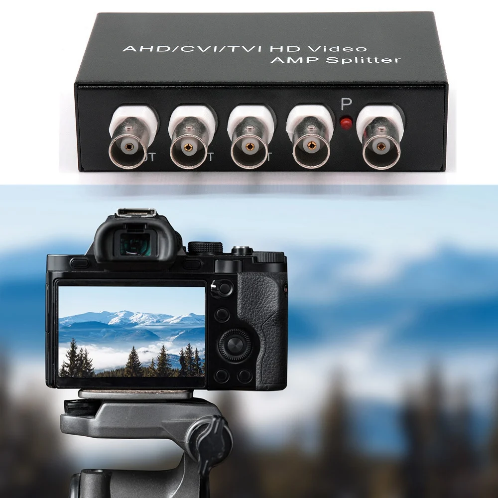 1 в 4 выхода AHD/CVI/TVI видео сплиттер HD Коаксиальная камера черный