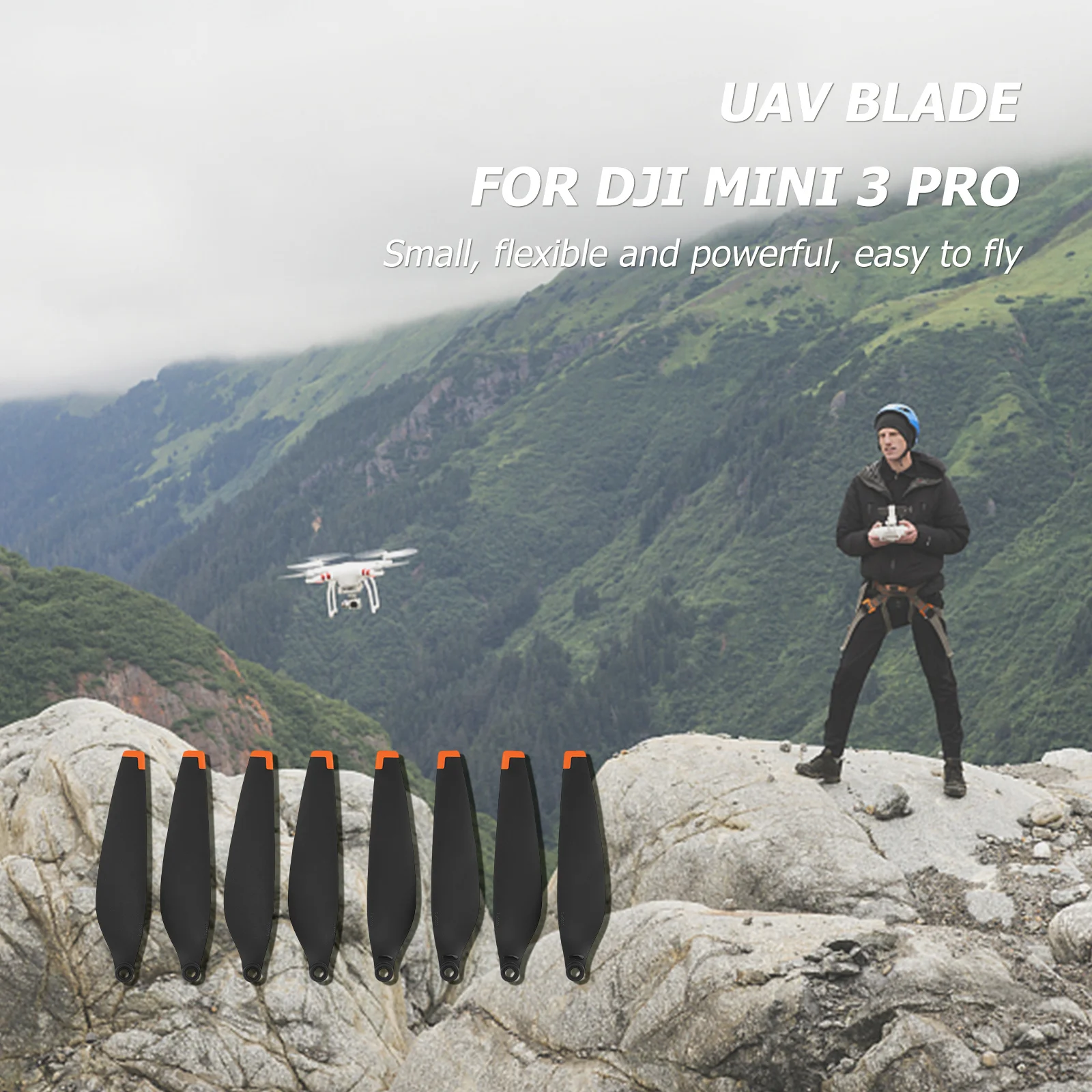 

Для DJI Mini 3 Pro 8 шт. Сменные пропеллеры для дрона с низким уровнем шума быстросъемные лезвия реквизит для мини 3 Pro Аксессуары для дрона