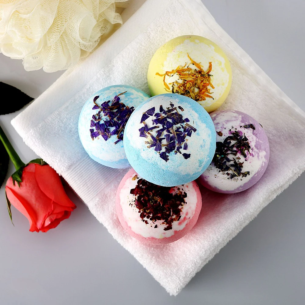

Bath Bubble Bomb 100g Rose Calendula Lavender Freesia 4 Fragrance Aromatherapy Bath Bubble Bath Salt Ball Bath Bomb