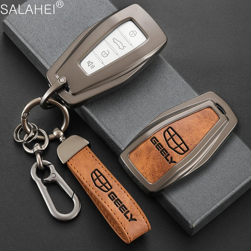 

Car Key Fob Case Cover For Geely Atlas Boyue NL3 EX7 Coolray X6 Geometry C Emgrand X7 SUV GT GC9 Global Kulrey Hawk GX7 Okavango