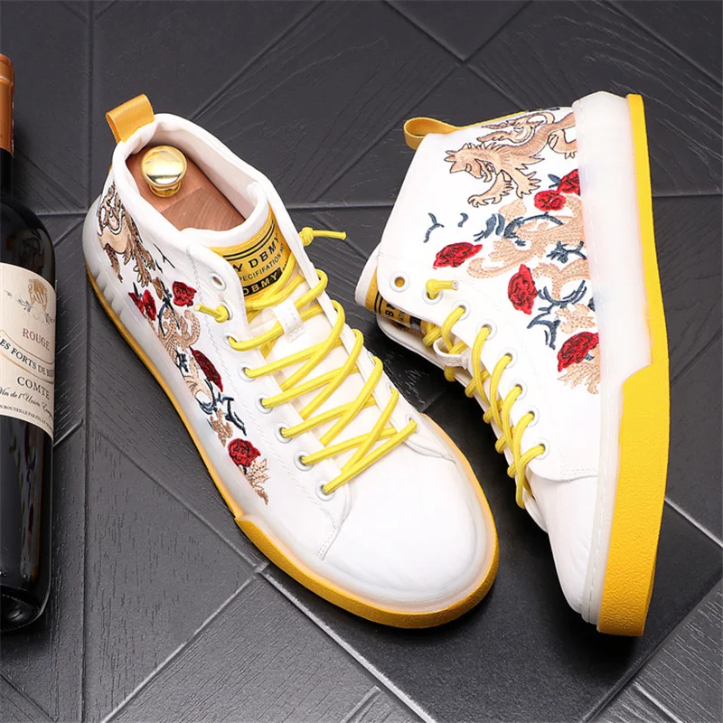 

lona homem Moda sapatos casuais homem tênis hip hop plana sapatos respirável homem altura crescente sapatos zapatillas hombre