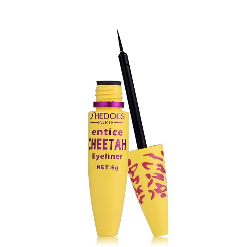 Жидкая подводка для глаз с леопардовым принтом мягкая ультратонкая кисть не