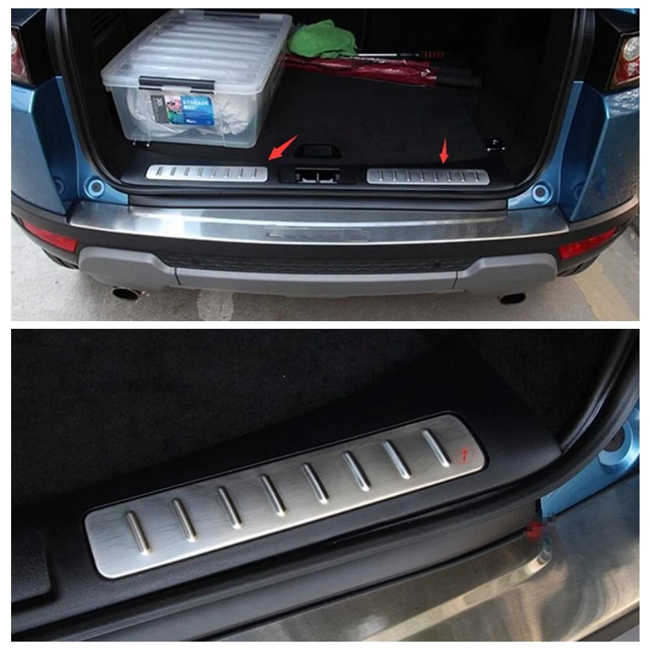 Для Range Rover Evoque 2012-2018 нержавеющая сталь Задний бампер порога защитная пластина