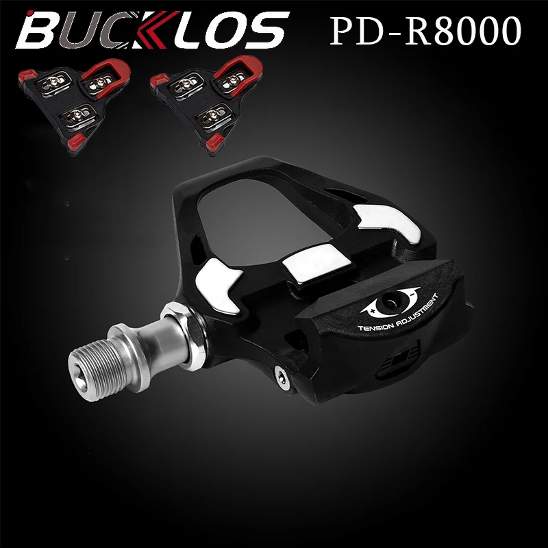 

BUCKLOS R8000 Road Bike Pedal Fit SPD-SL System PD-R8000 Clipless Pedal for Bicycle Ultralight Speed Cycling Self-locking Pedal
