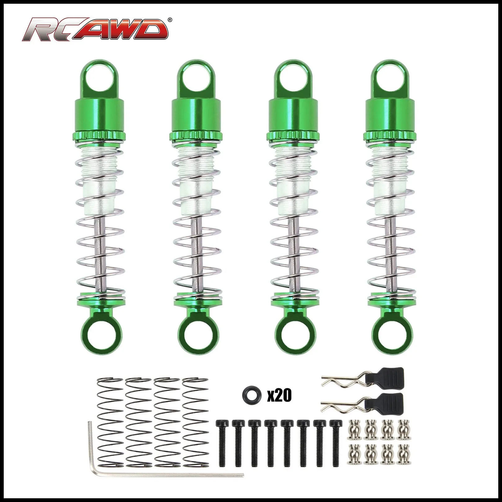 

Резьбовой амортизатор RCAWD AXI31612 для 1/24 Axial SCX24 RC Crawler, усовершенствованная деталь