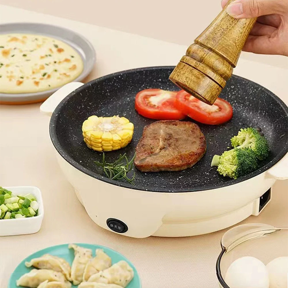 

Electric Frying Pan Skillet Oven Portable Non-Sticky Grill Fry Baking Multifunction Roast Pot Cooker Steak Barbecue Kitchen Tool