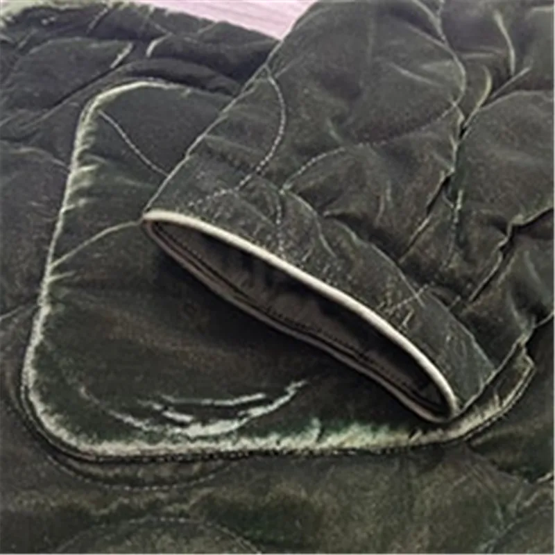 Женская куртка Limiguyue зеленая бархатная