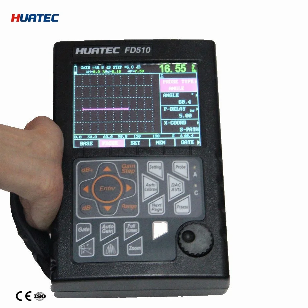 Portable Digital Ultrasonic Flaw Detectors, ut Thickness tester NDT industry HUATEC distributor