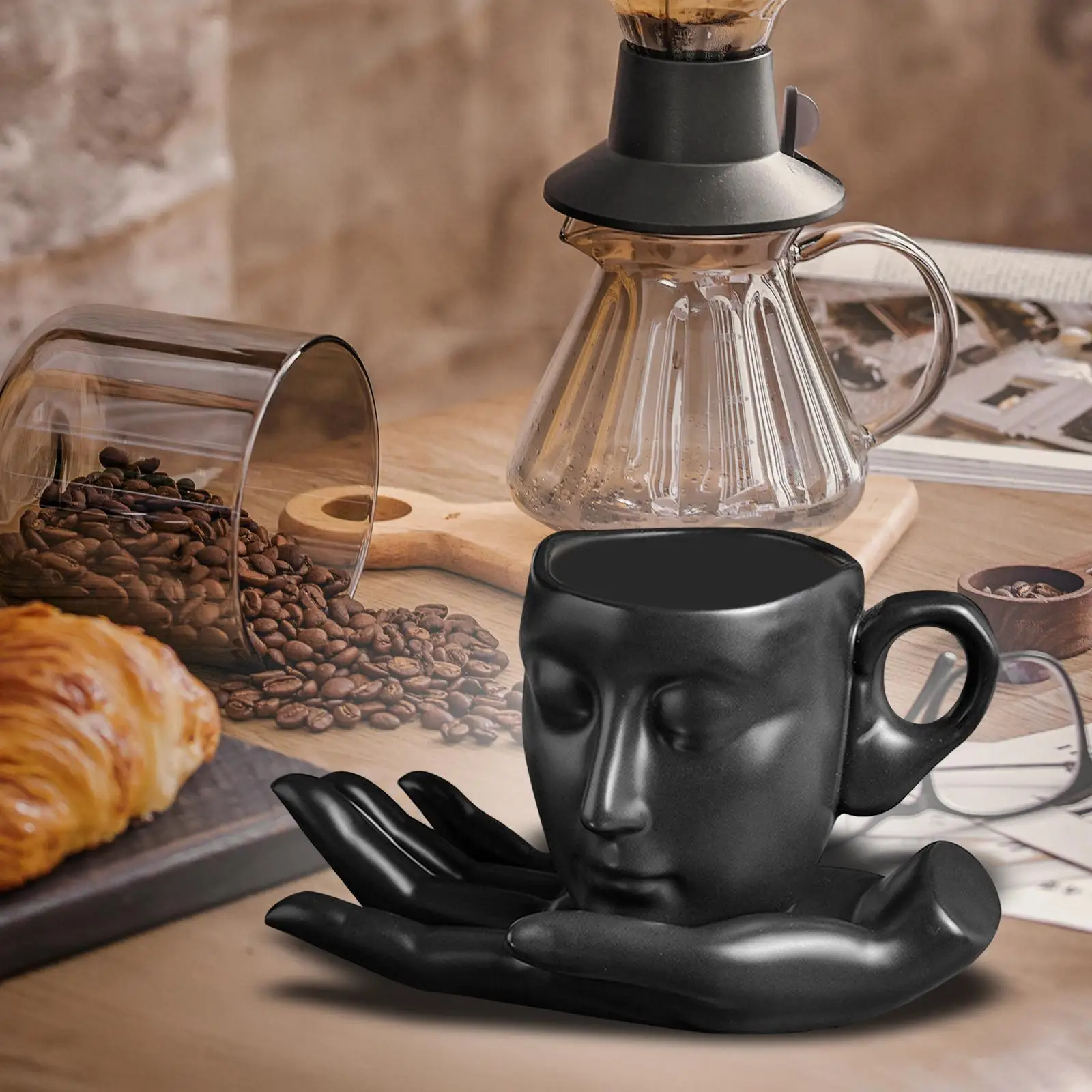 3D кружка с человеческим лицом настольные искусства новинка кружки для эспрессо