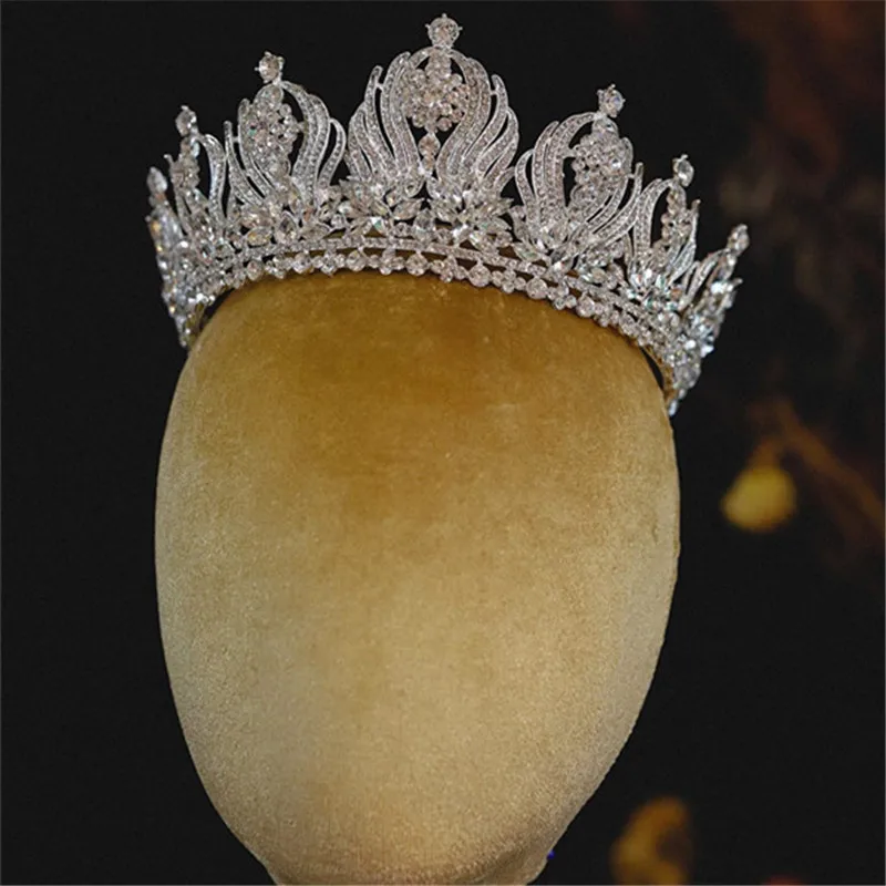 Блестящие короны CC Женские аксессуары свадебный головной убор обручальные