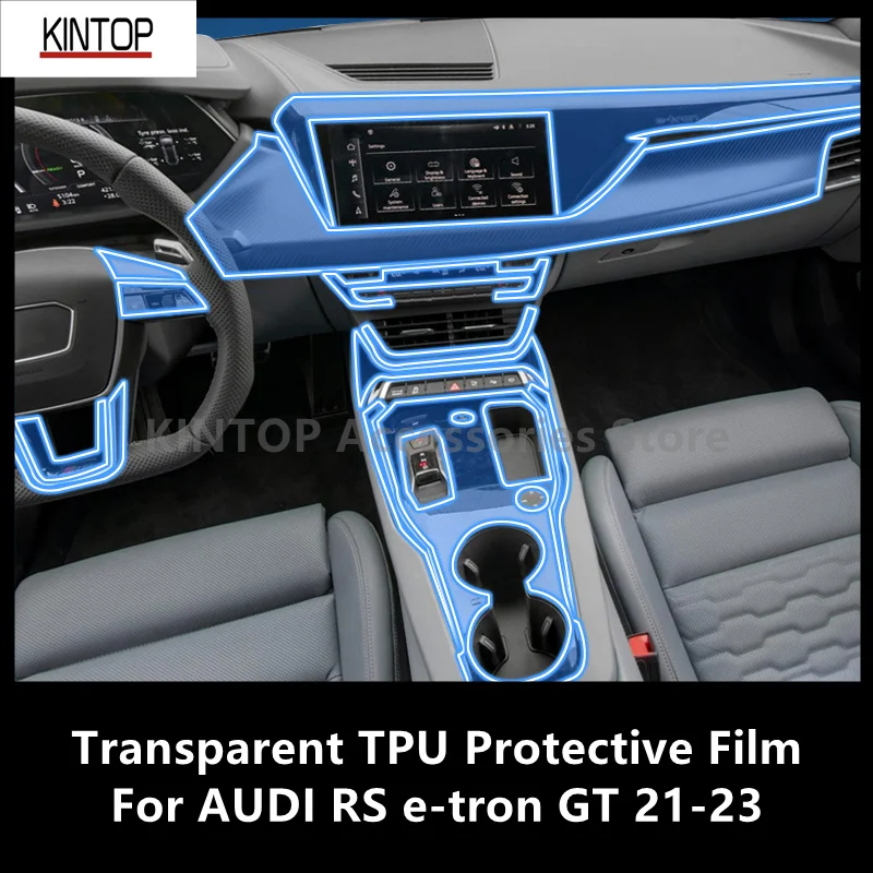 

For AUDI RS e-tron GT 21-23 Car Interior Center Console Transparent TPU Protective Film Anti-scratch Repair Film Accessories