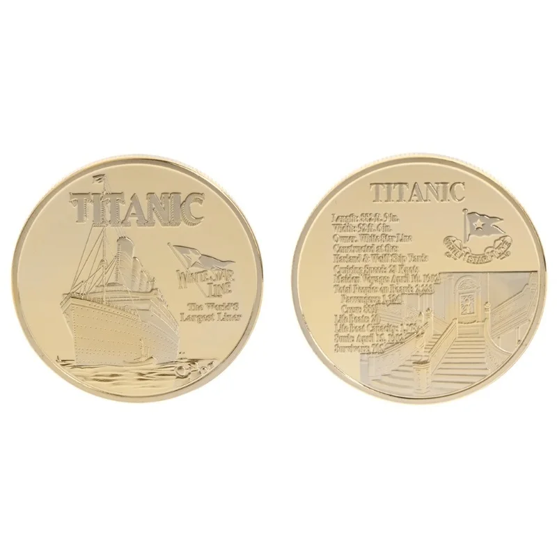 

Collect Coin Titanic Pattern Commemorative Challenge Coin Gift Iron Alloy Material Coin Perfect Gifts for Coin Collector