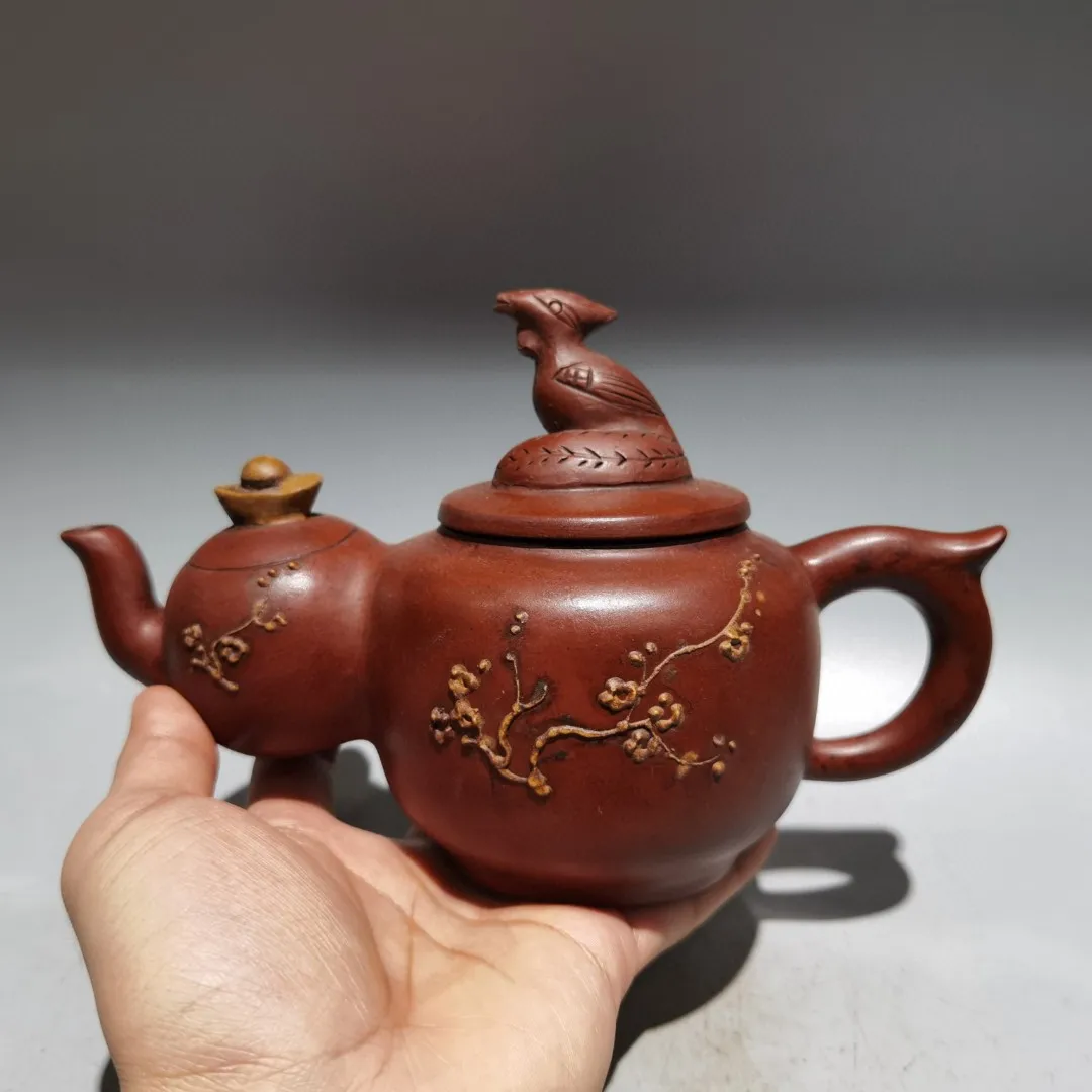 Китайский исинский пурпурный Глиняный Чайник 6 дюймов Красивая статуя Xishi чайник