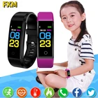 Детские часы фитнес цветной экран умный спортивный браслет трекер активности бега пульсометр для мужчин женщин часы для детей 115 PLUS