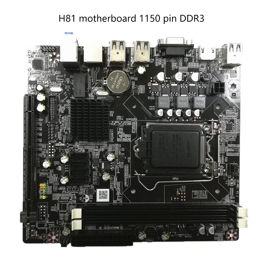 Фото Компьютерная материнская плата H81 LGA 1150 DDR3 поддерживает четыре поколения четырехъядерный процессор для материнской Платы Core I7/I5/I3/Pentiun/Celeron №2
