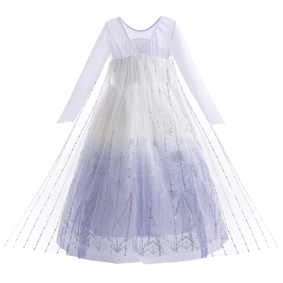 Детское платье Эльзы для девочек карнавальный костюм Снежной Королевы